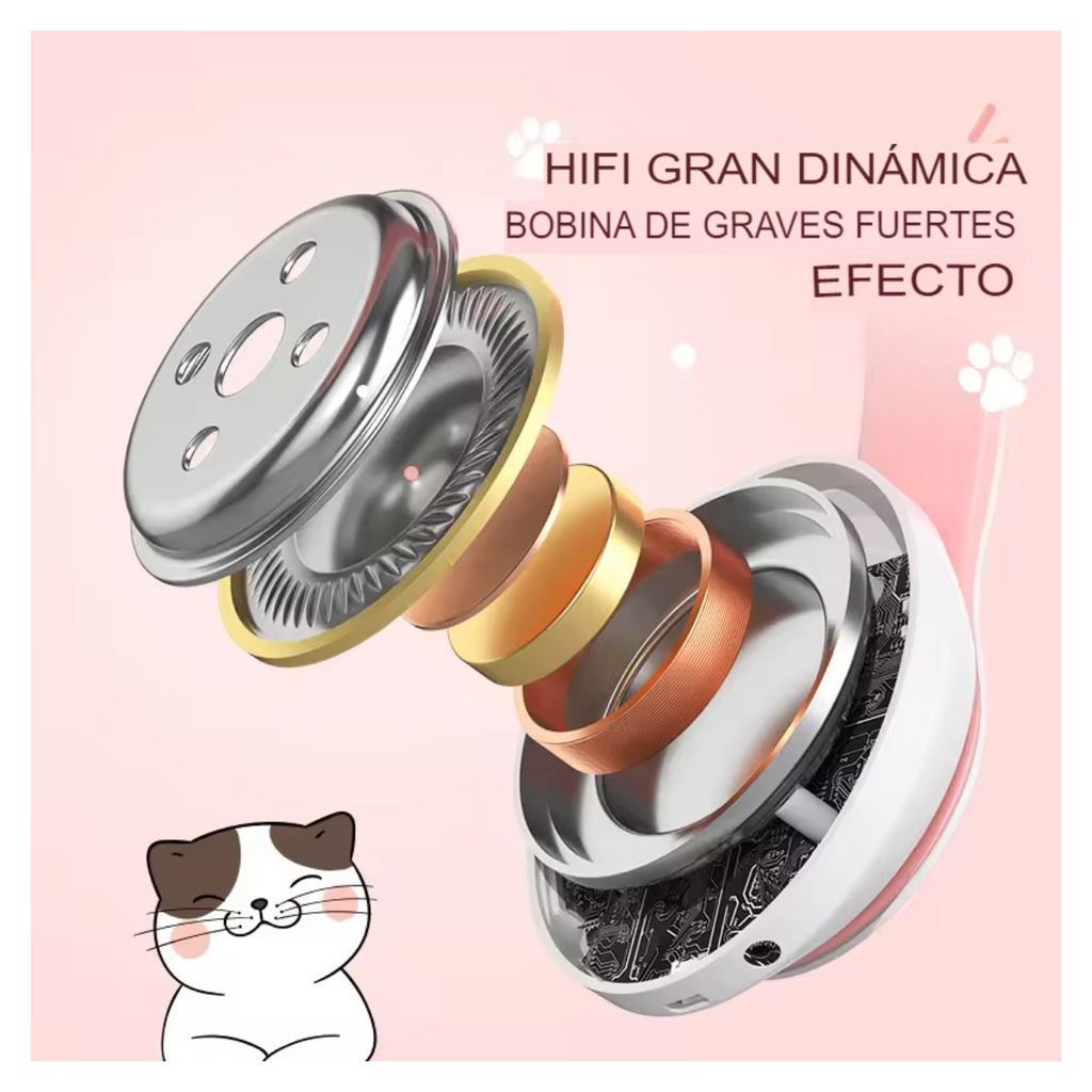 Audífonos de Gatito Bluetooth - Radio