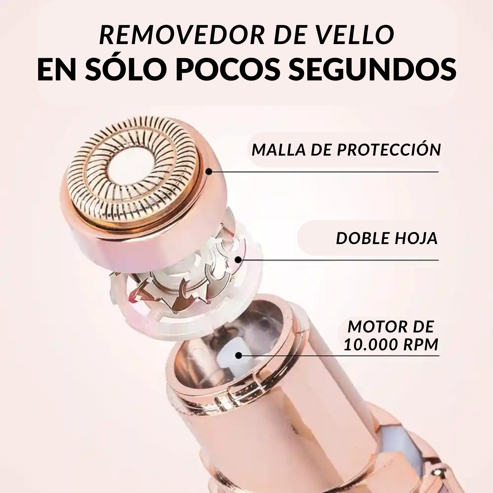 Depiladora Facial Tipo Flawless Recargable